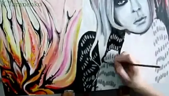 Taylor Momsen painting