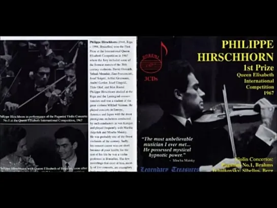 Philippe HIRSCHHORN @ SIBELIUS Violin Concerto - U.Segal, live 1974