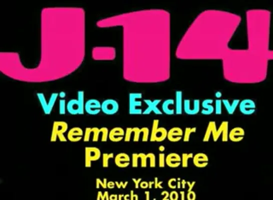 J-14's Exclusive Video From The 'Remember Me' Premiere