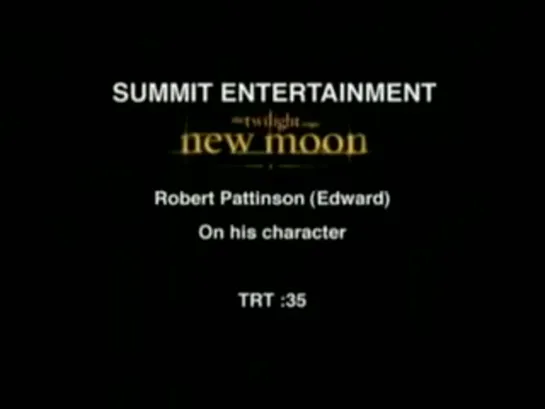 Studio Provided On Set Interviews with Robert Pattinson