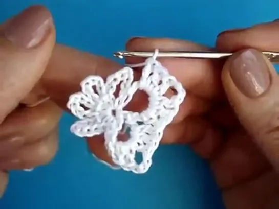 How to crochet snowflake - Снежинка - Pattern for free - Вязание крючком