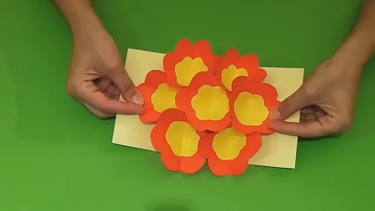 Tarjeta Pop-Up Flores 3D - DIY - 3D Flowers Pop up card (eng. sub.) (1)