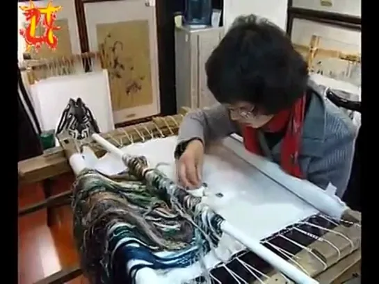 Китайская вышивка шелком по шелку Chinese silk embroidery