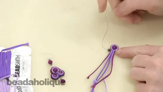 How to do Soutache Bead Embroidery- Part 3 How to Add a Side Bead and to End a Stack