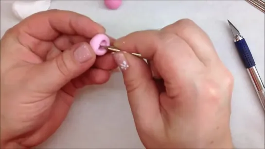 Polymer clay-Fimo Tutorial- pink cow-vaquinha rosa Овца