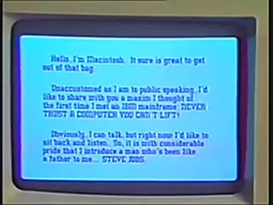 The Lost 1984 Video: young Steve Jobs introduces the Macintosh