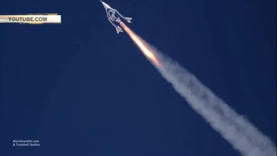 Virgin Galactic успешно испытала космический корабль для туристов видео