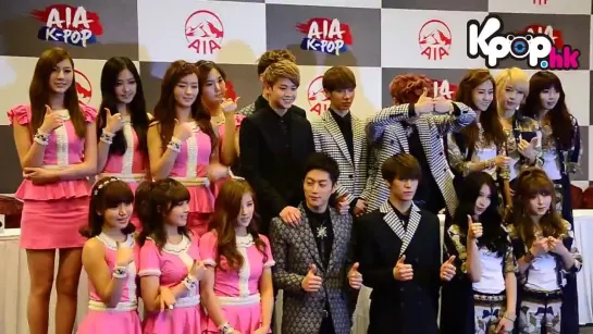 130105 4minute, beast & Apink at AIA Kpop press conference