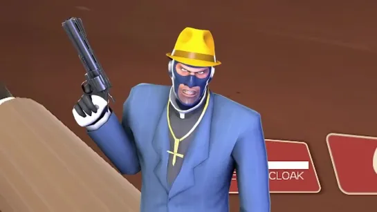 Spy has a gun!