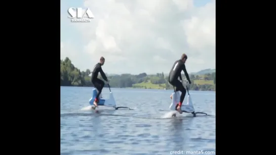 A Revolutionary Hydrofoil Bike That Lets You Ride On Water..LIKE