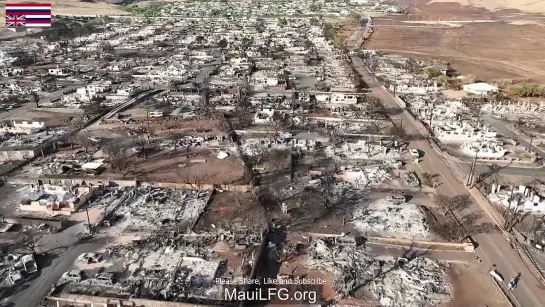 DAY AFTER FIRE FOOTAGE_ 4K Drone Lahaina Maui Fire - Longest  Most Detailed Aer