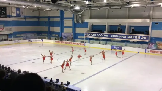 Команда Олимпийский-Русский сувенир.Новисы .Йошкар-Ола 2015 Чемпионат России по синхронному фигурному катанию