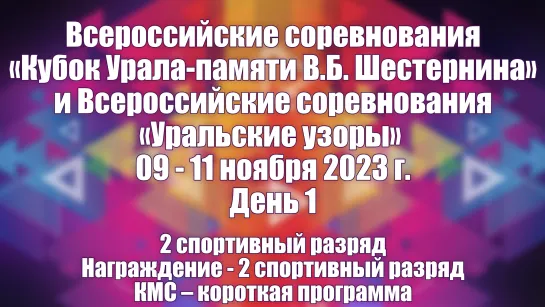 Всероссийские соревнования «Кубок Урала» памяти В.Б. Шестернина». 1 день