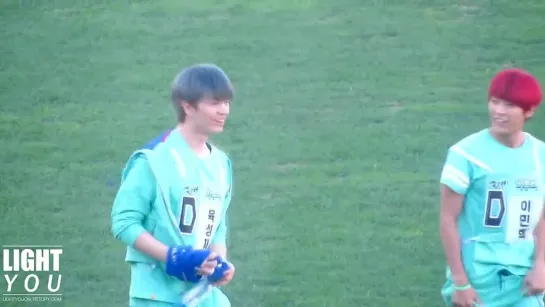 [FANCAM] 03.09.2013: Минхек & Сончже @ MBC Idol Athletics Championship Recording