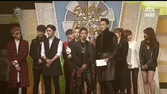 140116 Rain, BEAST, 4Minute (In behalf of President Hong) receiving the Producer Award | 28th Golden Disk Awards