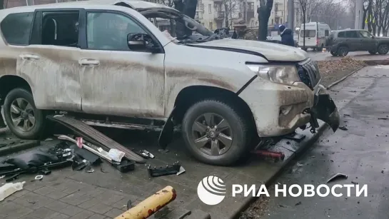 ‼️ ‍ ️An SUV exploded in the center of Donetsk