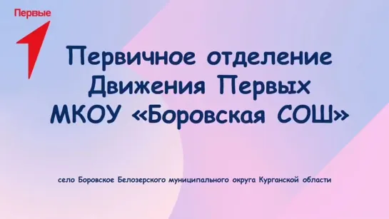 "Наша команда". Визитная карточка первичного отделения Движения Первых МКОУ «Боровская СОШ»