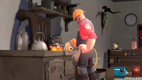 Engineer cooking. [TF2]