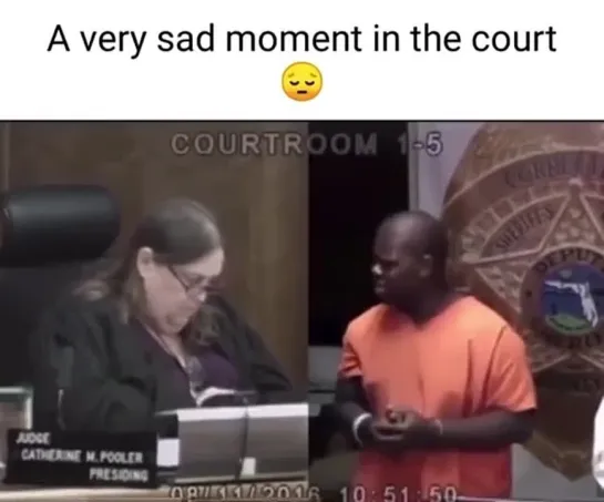 A very sad moment in court