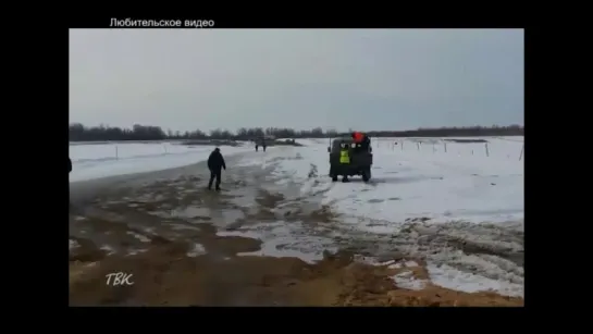 «Зимник» через Обь закрыт