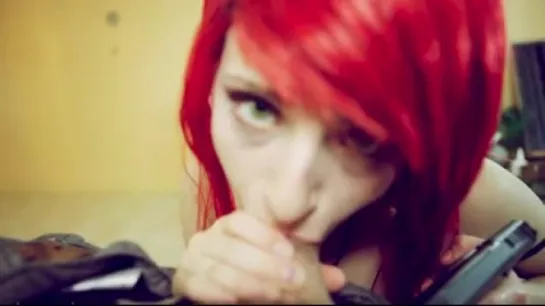 stunning redhead eye contact blowjob and deep anal