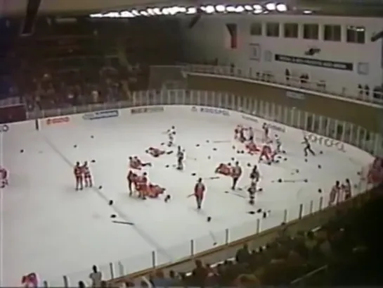 1987 Team Canada- Russia Punch-up in Piestany World Junior Championships brawl