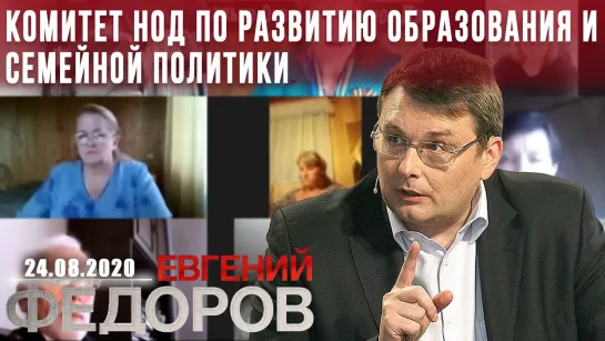 Евгений Федоров и Комитет НОД по развитию образования и семейной политики. 24.08.2020