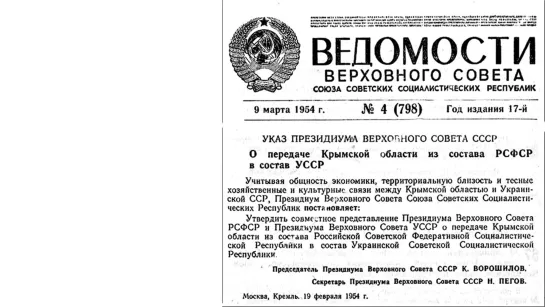 Как и зачем на самом деле Хрущев передал Крымскую область в состав Украинской ССР. Евгений Спицын __ 17 дек 2020