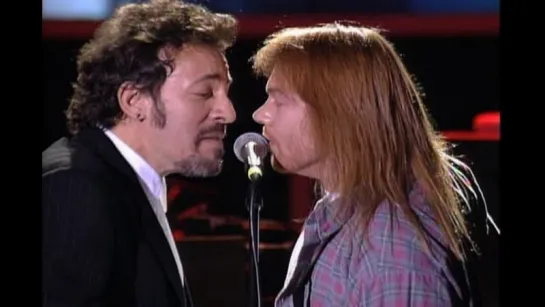 Axl Rose (Guns N Roses) + Bruce Springsteen - Come Together (Beatles cover)  ᴴᴰ   Live  MTV 1994