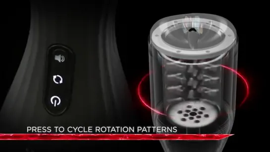 Мастурбатор с ротацией и голосовым сопровождением PipeDream PDX Elite Talk Dirty Rotobator, чёрный.