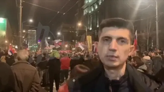 «Сербия против НАТО» — Белград. Митинг в память о жертвах натовских бомбардировок в Югославии начатых 24 марта 1999 года