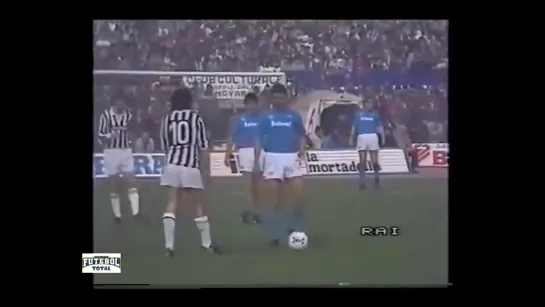 Michel Platini Vs Maradona 1986 - Juventus x Napoli