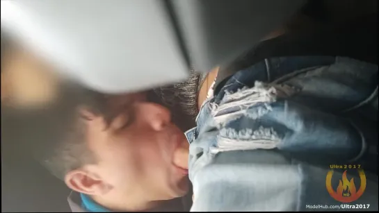 Sucking hot buddy in the parking lot