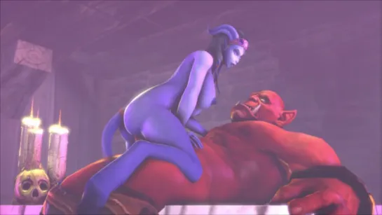 Draenei x Orc (Warcraft sex)