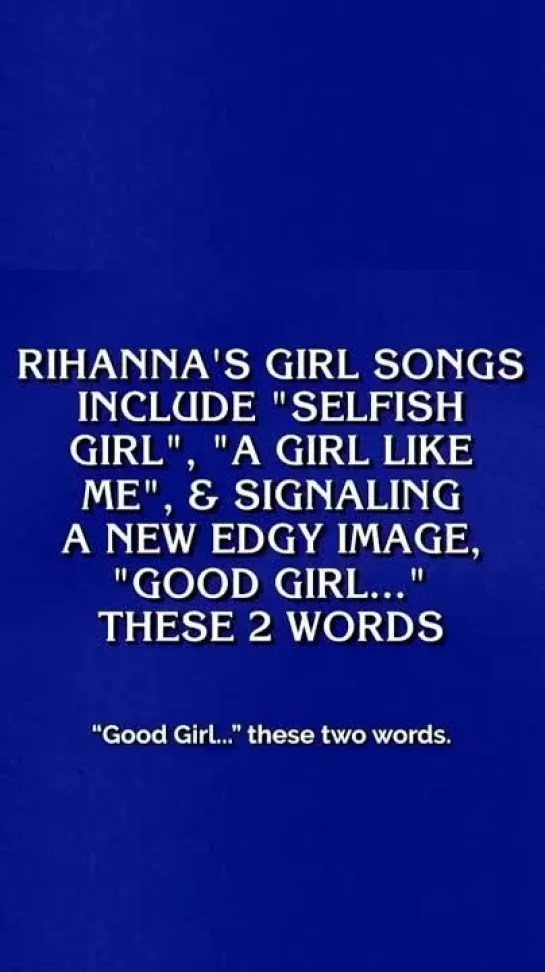 Rihanna Jeopardy