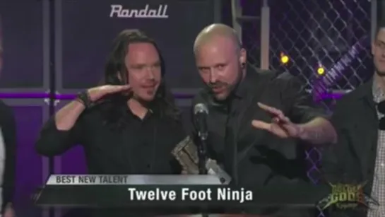 Twelve Foot Ninja - Nik "Kin" Etik & Steve "Stevic" Mackay Celebrate Their Revolver Golden Gods Award