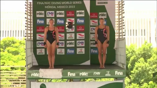 Paola Espinosa, Melissa Wu, Tonia Couch, etc Sexy - GP Mexico Diving 10m Sync (2015)