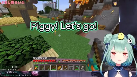 [Virtuals Translated] Rushia Accidentally Kills her New Pet in Minecraft!