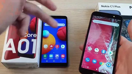 [DimaViper Live] СРАВНЕНИЕ САМЫХ ДЕШЕВЫХ ТЕЛЕФОНОВ: SAMSUNG GALAXY A01 CORE VS NOKIA C1 PLUS