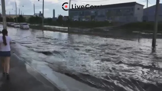 Краснодар затопило из-за проливного дождя