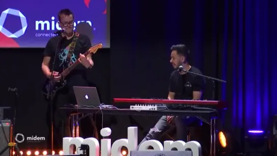 Linkin Park's Mike Shinoda and blink-182's Mark Hoppus, co-write a song from scratch, live from Midem 2017!