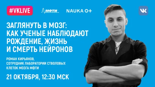 Роман Кирьянов: «Увидеть рождение, жизнь и смерть нейронов или как заглянуть в мозг?». Наука 0+