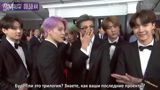 [RUS SUB][11.02.19] BTS Thanks ARMY for Helping them Live The Dream - Billborad @ 61st Grammys Red Carpet