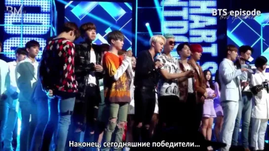 [RUS SUB][Episode] BTS 'Fire' 1st win @ 160512 M countdown