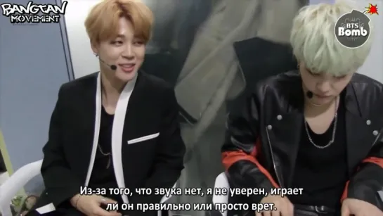 [RUS SUB][BANGTAN BOMB] Jimin drawing a piano for SUGA