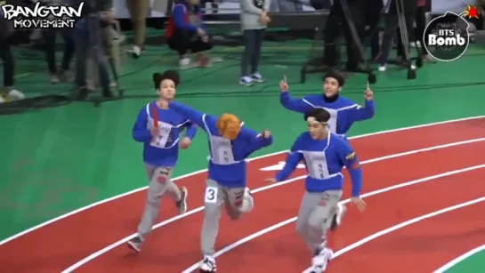 [RUS SUB][BANGTAN BOMB] a 400-meter relay race @ 2016 ISAC Lunar New Year Special