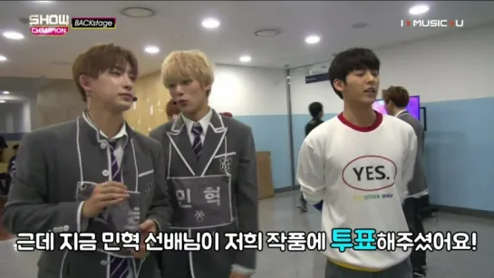 [RAW|VK][24.10.2015] Monsta X Show Champion Backstage