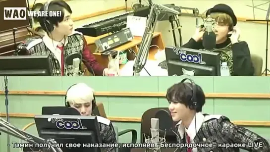 [РУСС.САБ]131031 SHINee Taemin's Punishment singing EXO "MAMA"