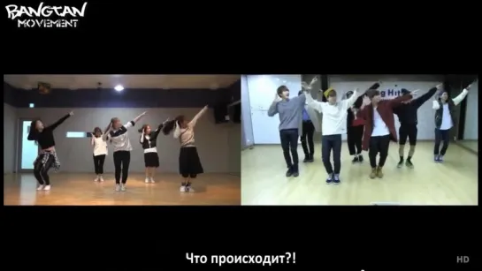 [RUS SUB][03.04.15] Bangtan's reaction to The Ark's dance cover of Boy In Luv