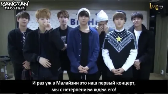 [RUS SUB][10.04.15] BTS The Red Bullet in Malaysia Greeting Video